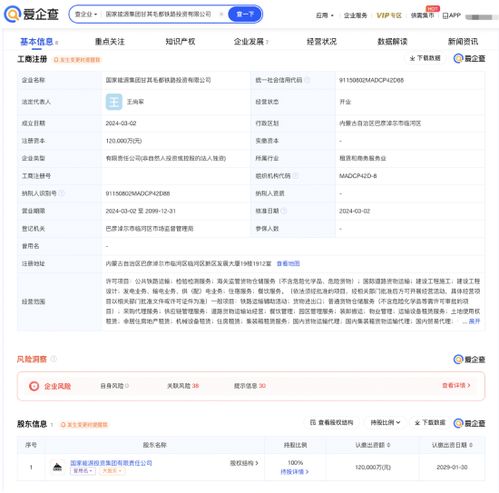 國家能源集團成立鐵路投資公司，注冊資本12億元